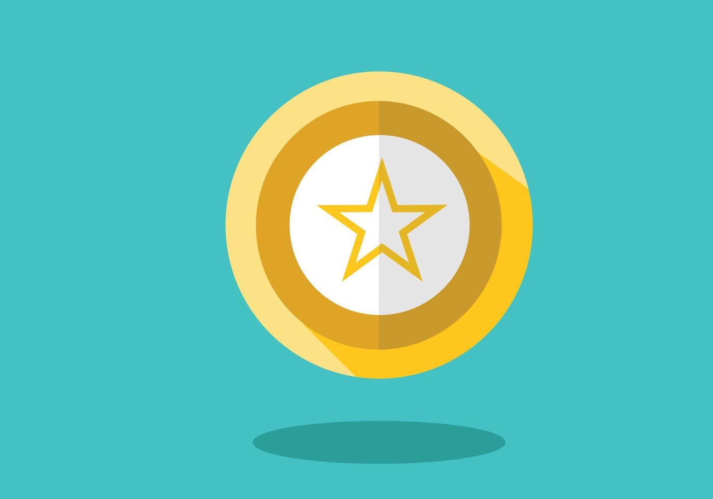 vector coin with star