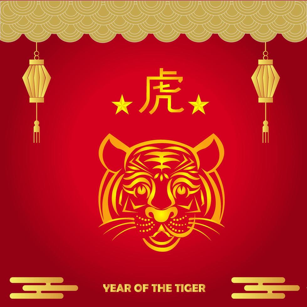 año del tigre vector