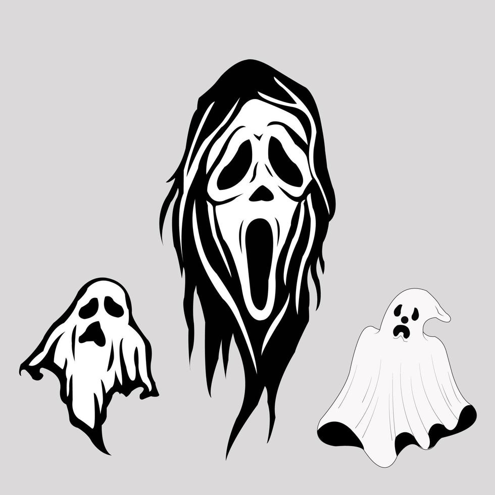 tatoo ghost halloween vector