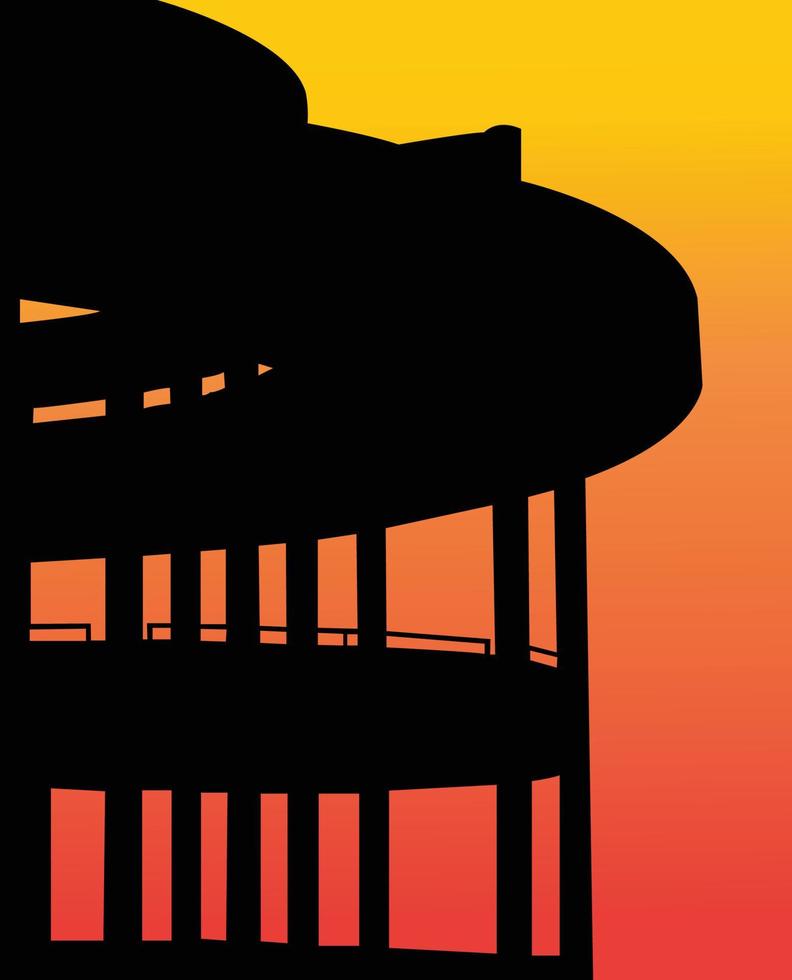 silhouette of the stadium vector