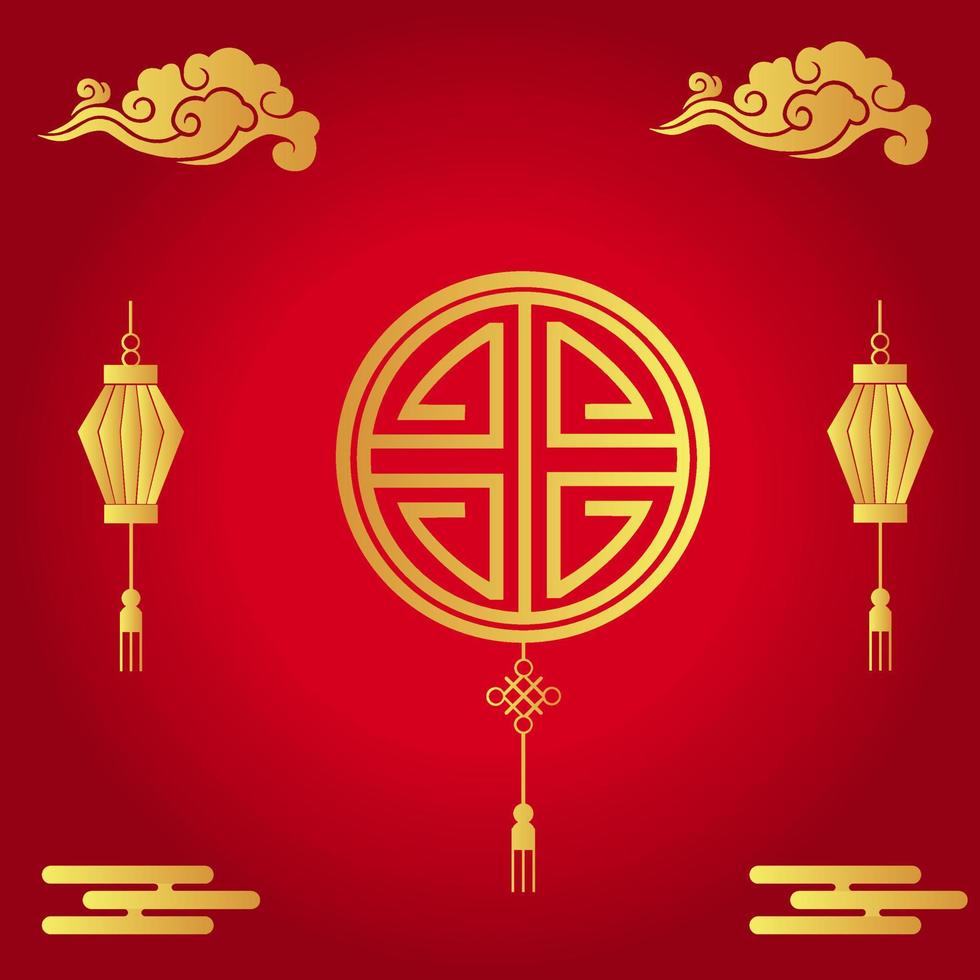 decoration of chinese new year vector