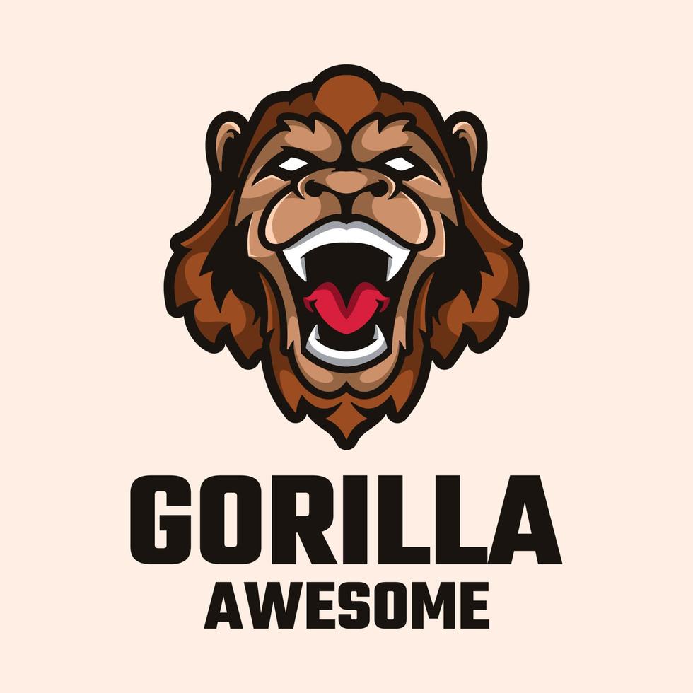 Illustration vector graphic of Gorilla, good for logo design