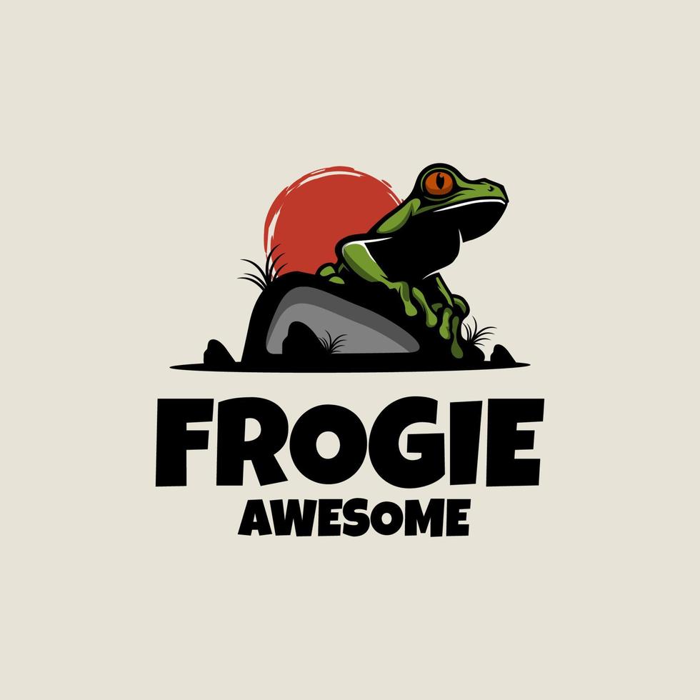 Illustration vector graphic of Frogie, good for logo design