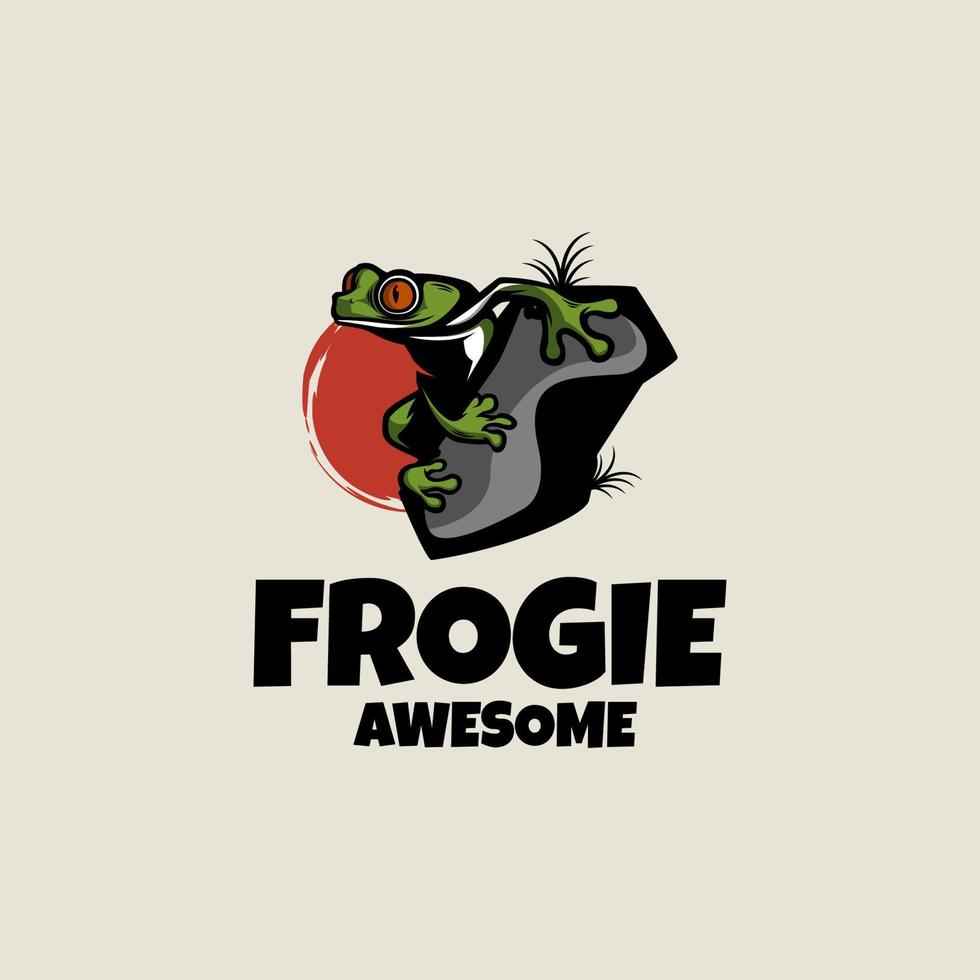 Illustration vector graphic of Frogie, good for logo design