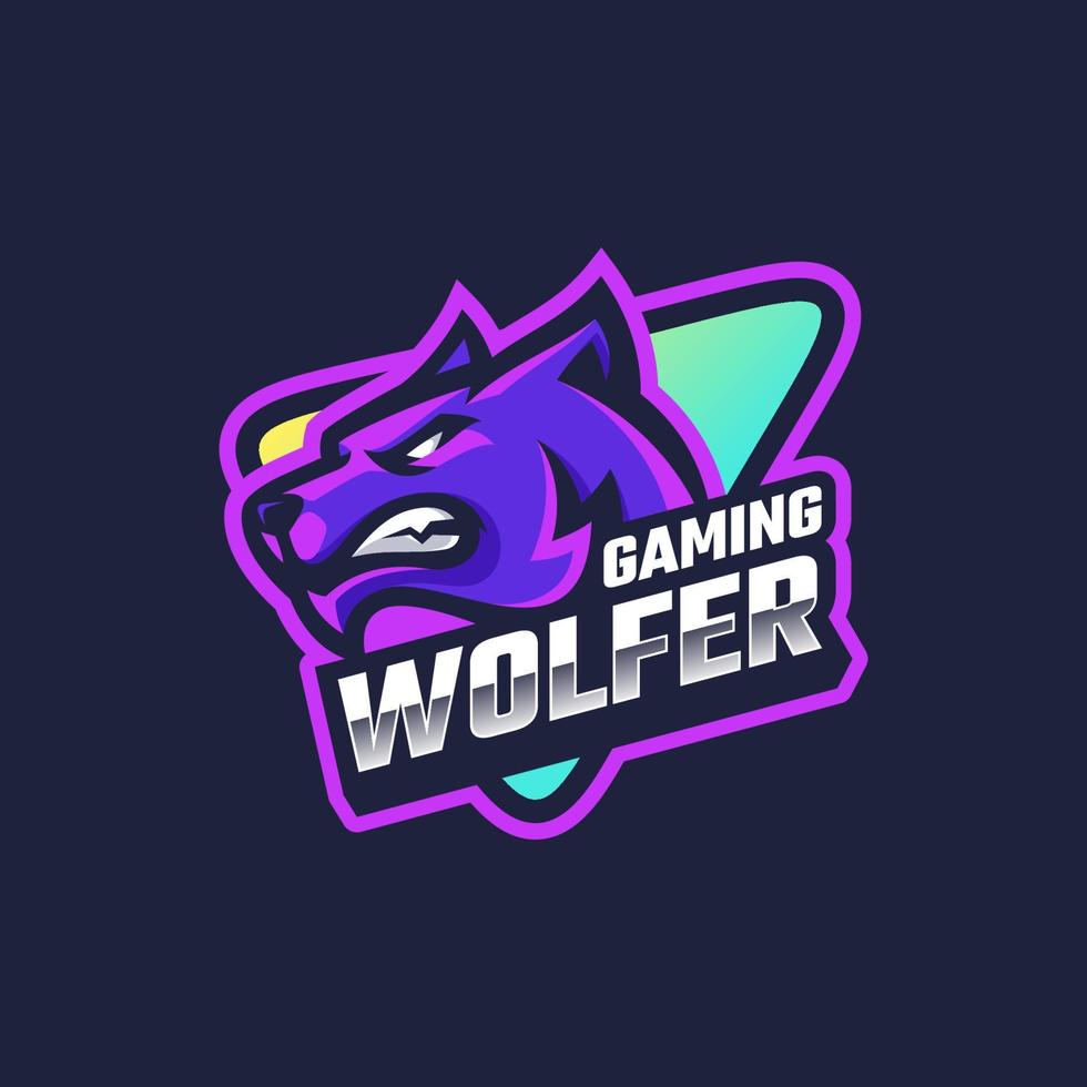 Illustration vector graphic of Wolf Gaming, good for logo design