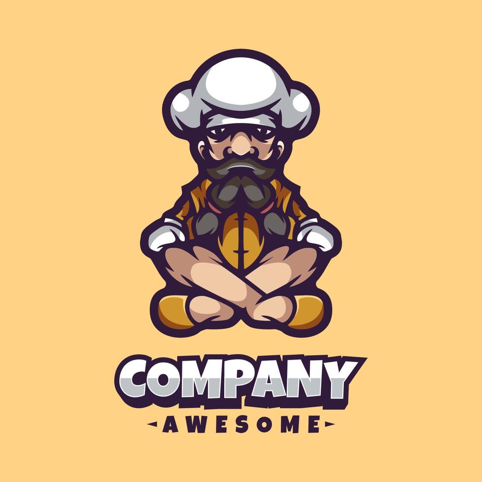 Ilustration vector graphic of Kungfu Chef, good for Logo Design