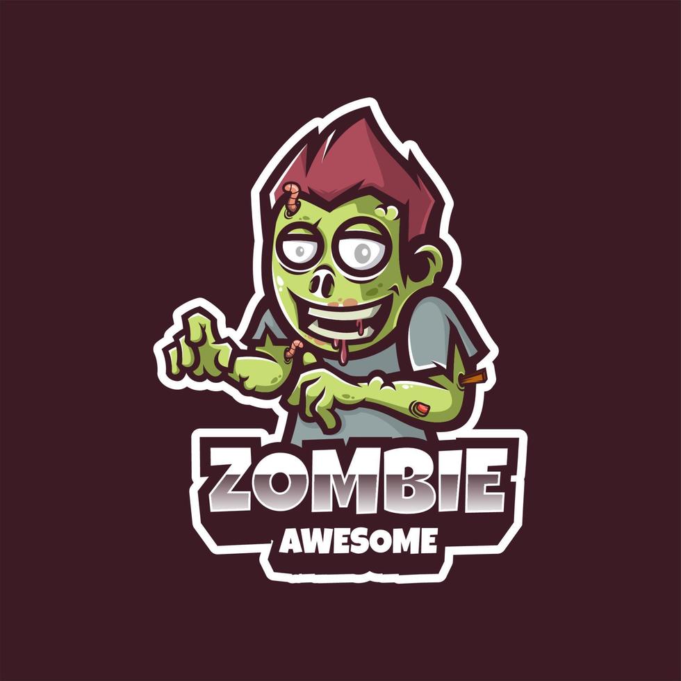 Undead gamer lost in virtual reality. Unique logo design featuring a zombie  and a PC monitor 25917635 Vector Art at Vecteezy