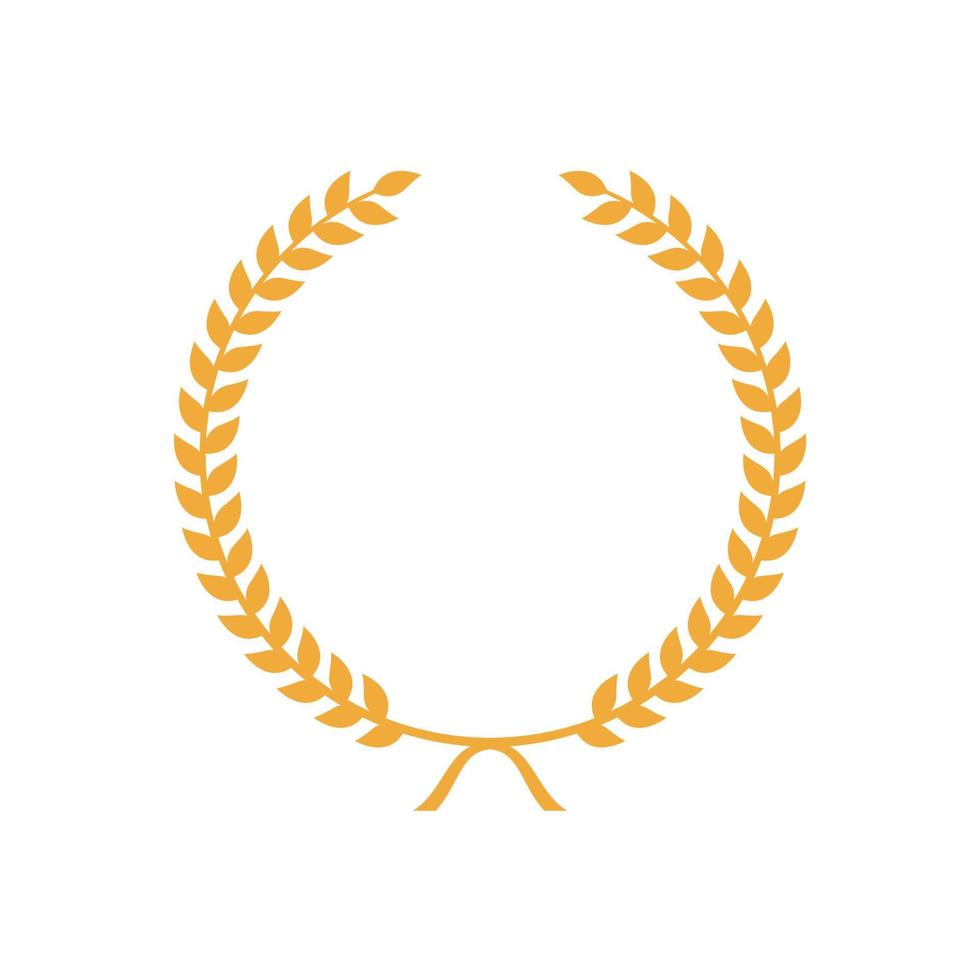 Vector gold laurel wreath.Laurel wreath with golden ribbon. 5414196