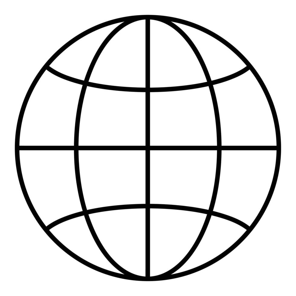 icono de globo de contorno. vector