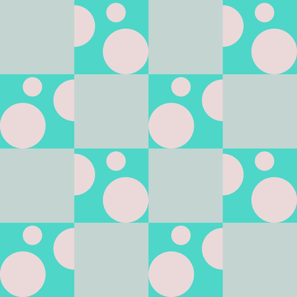 Trendy Green background with white polka dot checked seamless pattern vector