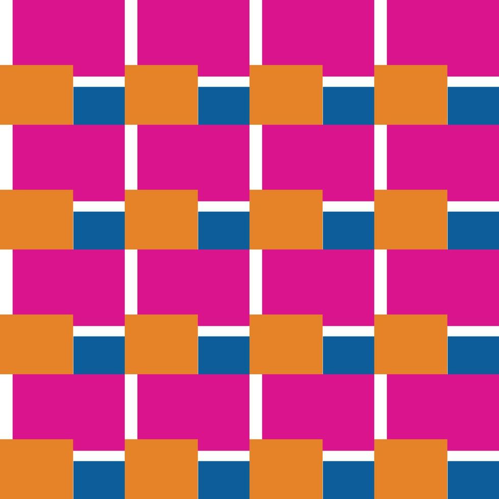 seamless pattern with squares colorful checkered style vector