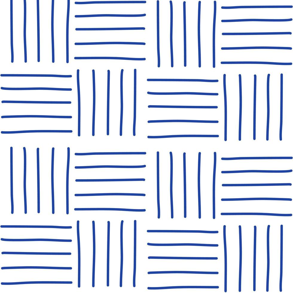 trendy minimalist seamless pattern with abstract hand drawn composition in blue and white vector