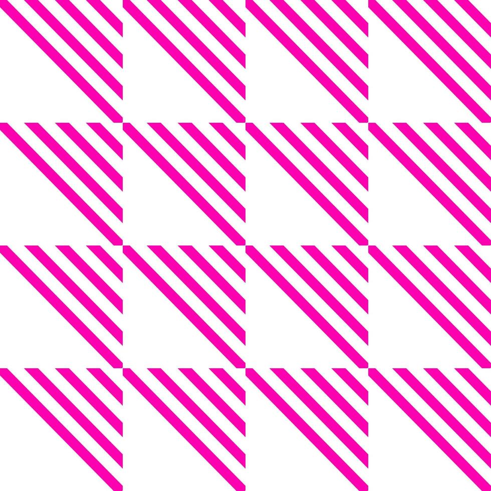 seamless geometric pattern with pink stripes and triangle on white vector