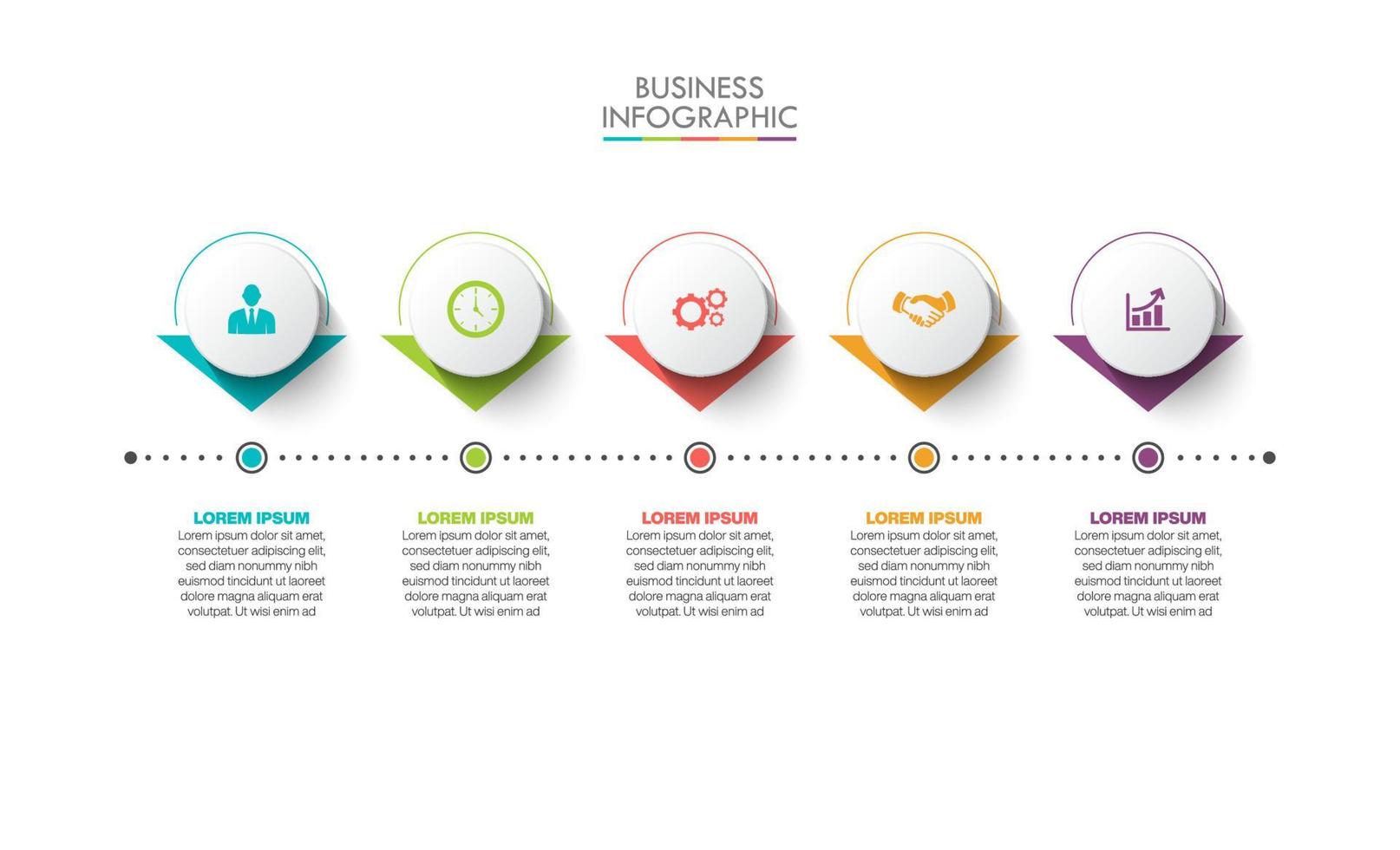 Presentation business infographic template vector