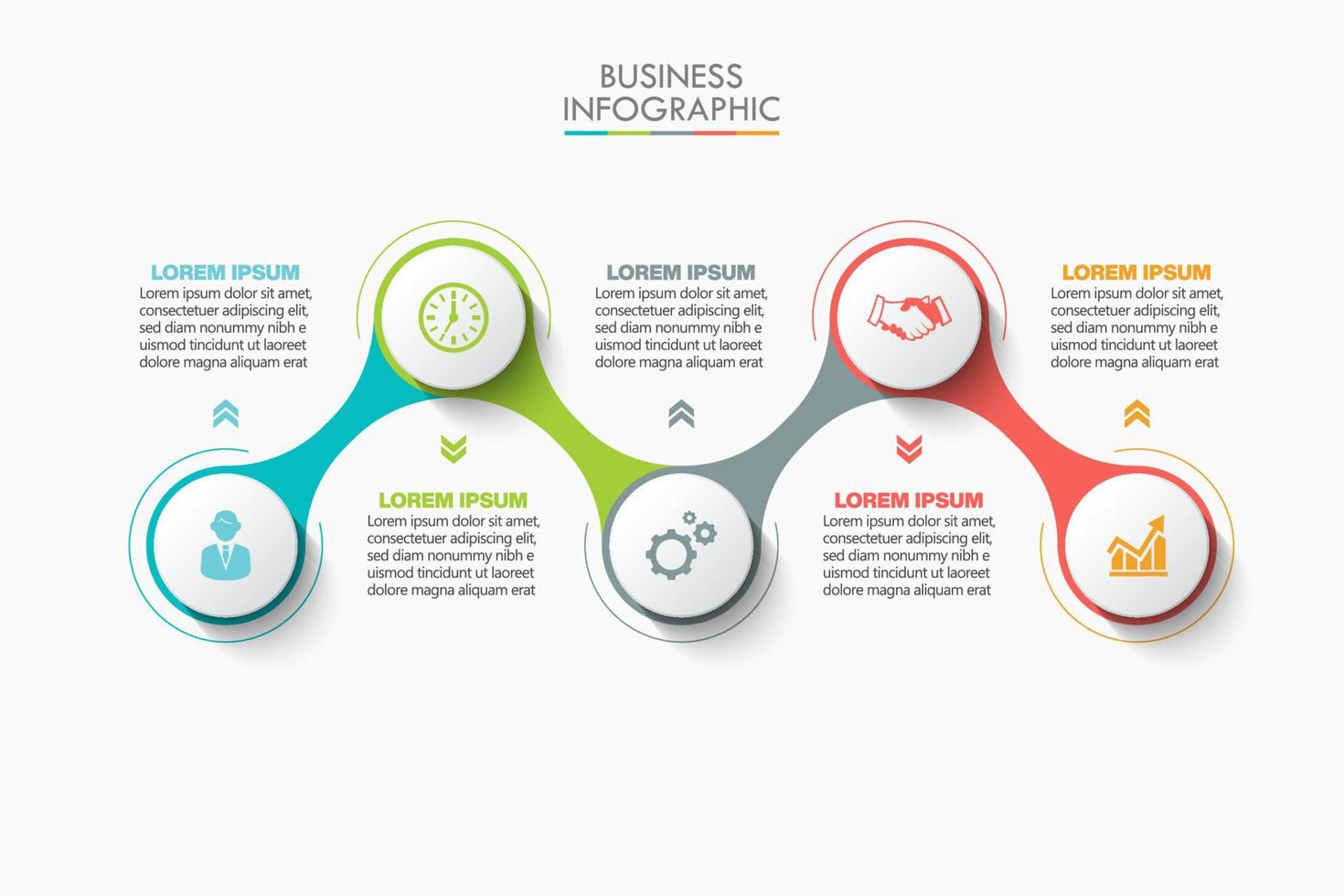 Presentation business infographic template vector