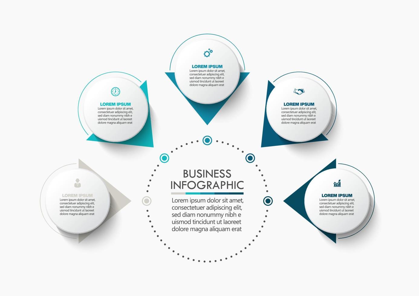 Presentation Business circle infographic template vector