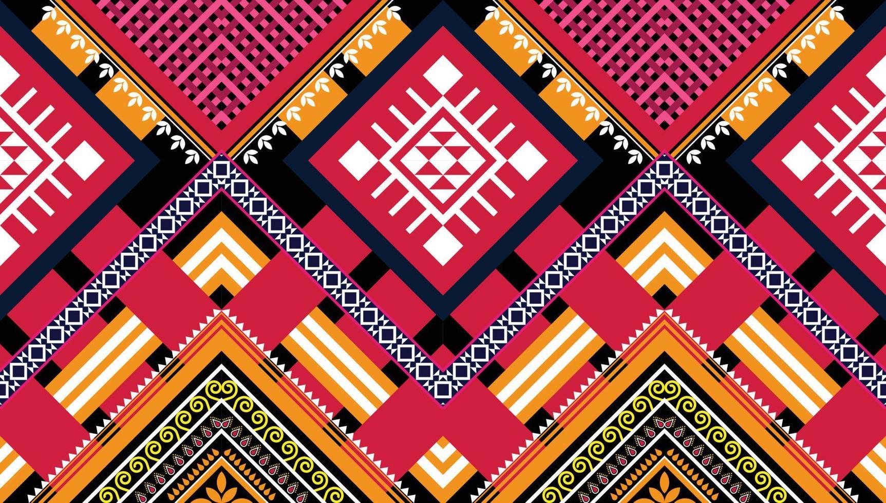 oriental geometric ethnic pattern for background or wallpaper. Carpet floor curtain design vector