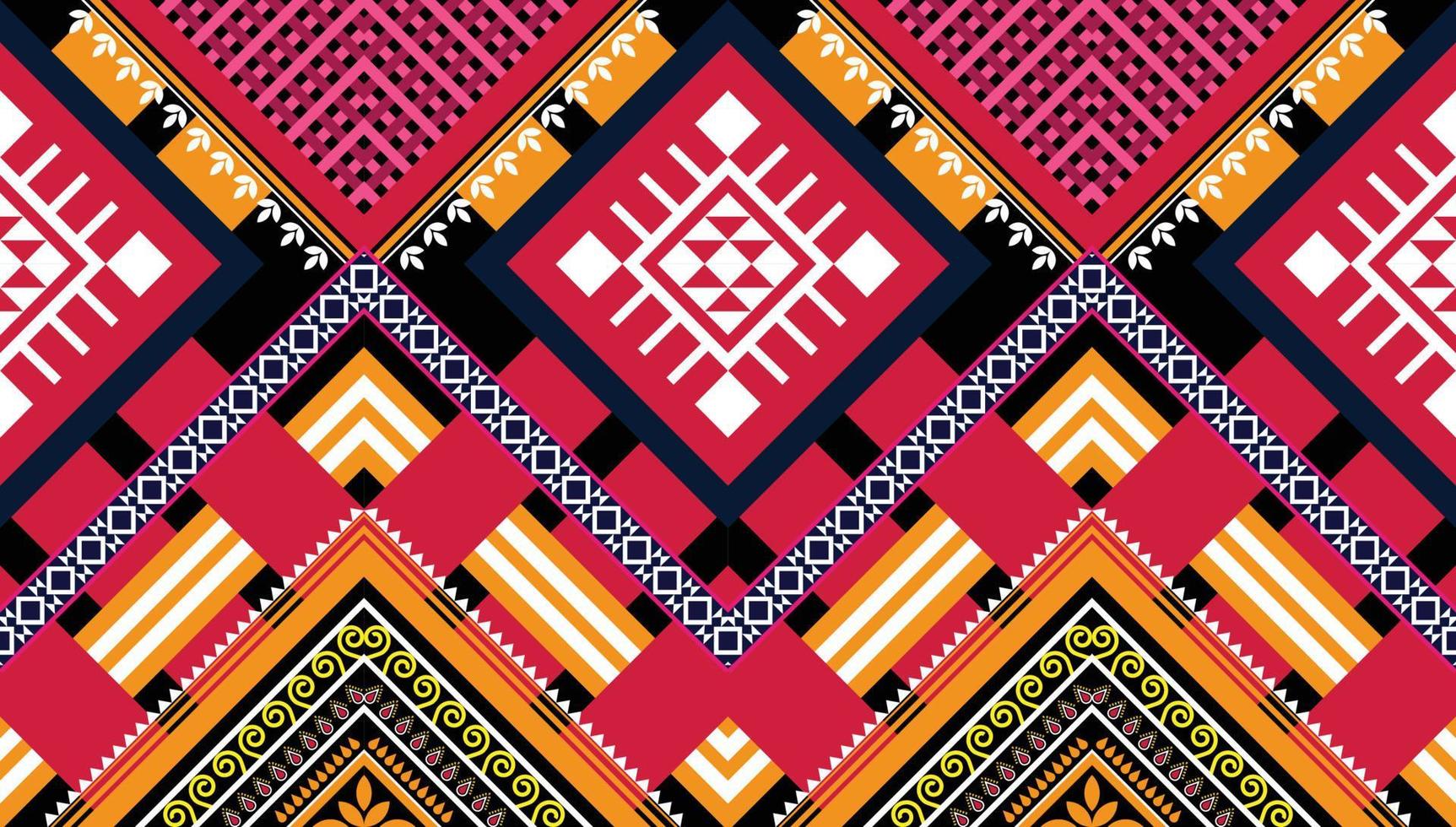 oriental geometric ethnic pattern for background or wallpaper. Carpet floor curtain design vector