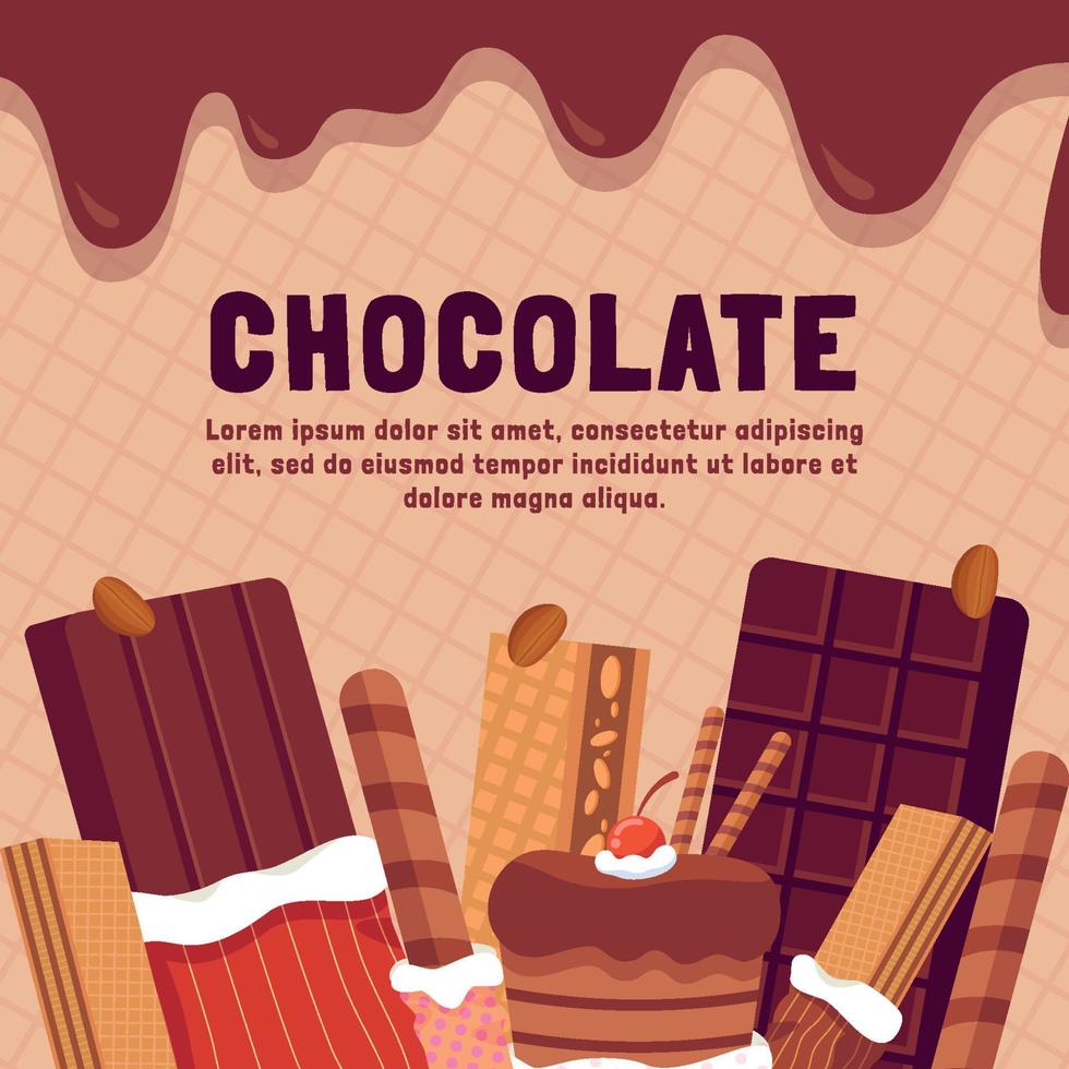 Delicious  Chocolate Background vector