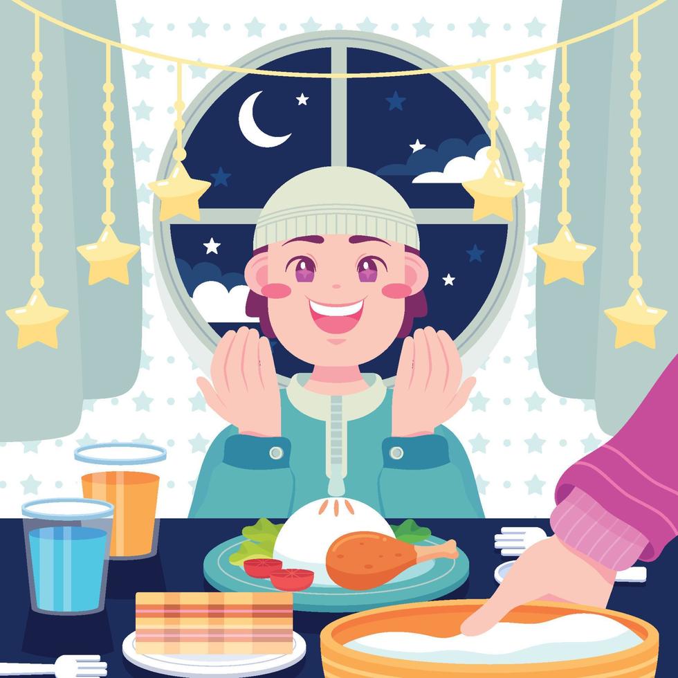 Ramadhan Iftar Concept vector