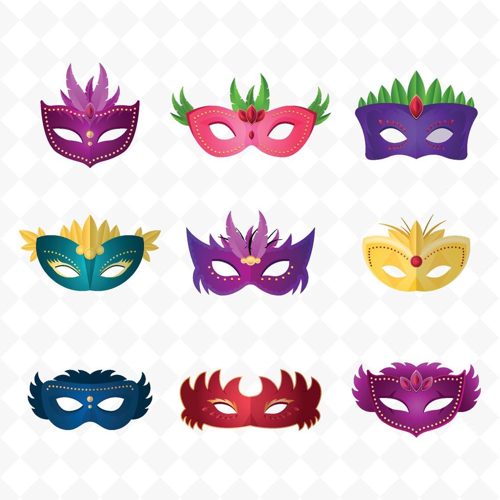Mask and Beads Icon vector