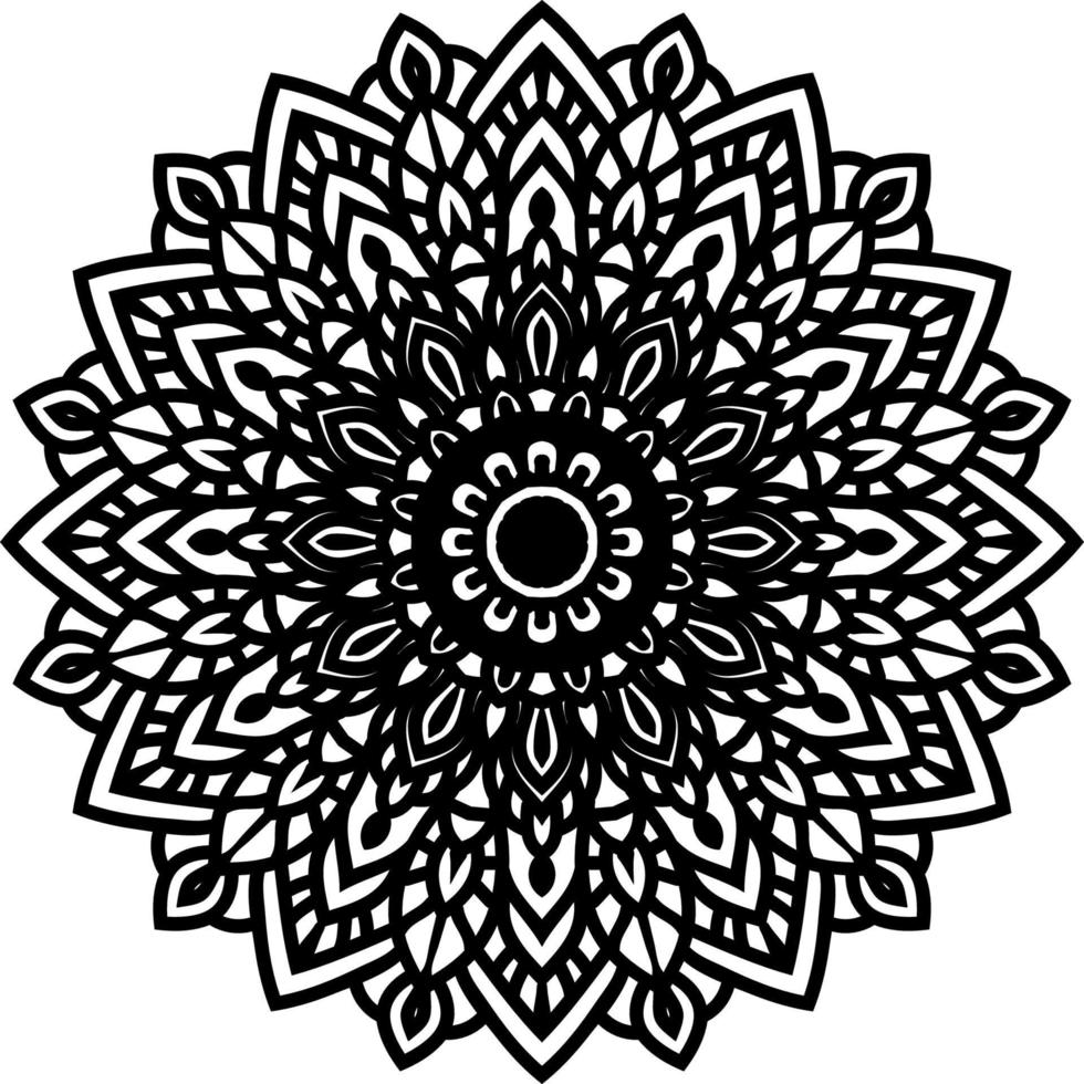 Outline Mandala decorative round ornament vector