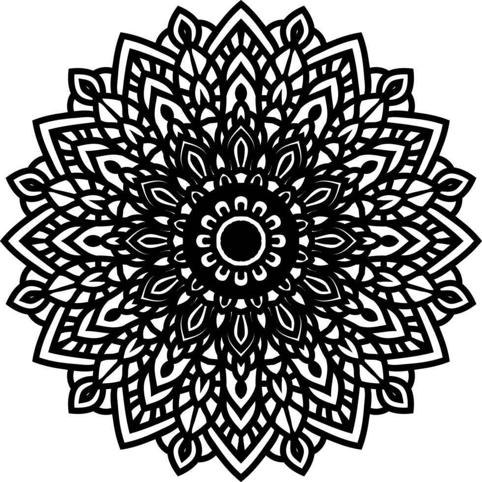 Outline Mandala decorative round ornament vector