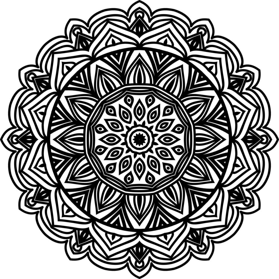 Outline Mandala decorative round ornament vector