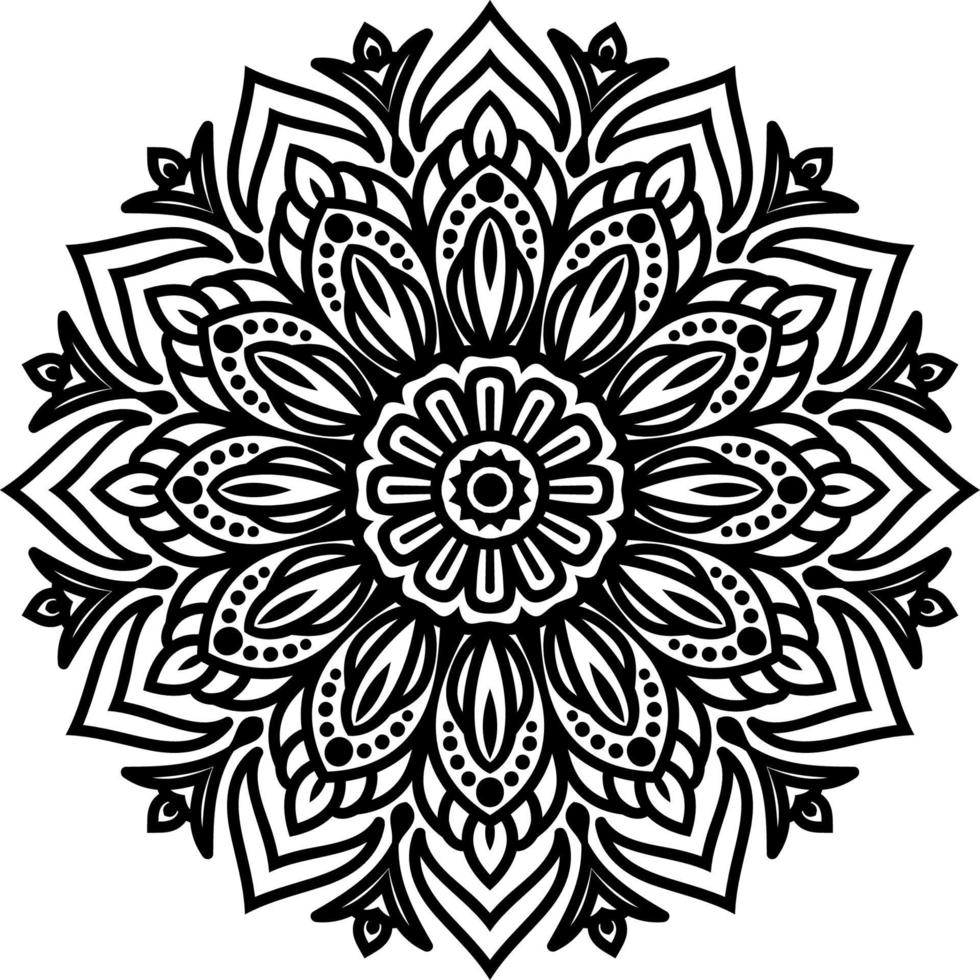 Outline Mandala decorative round ornament vector