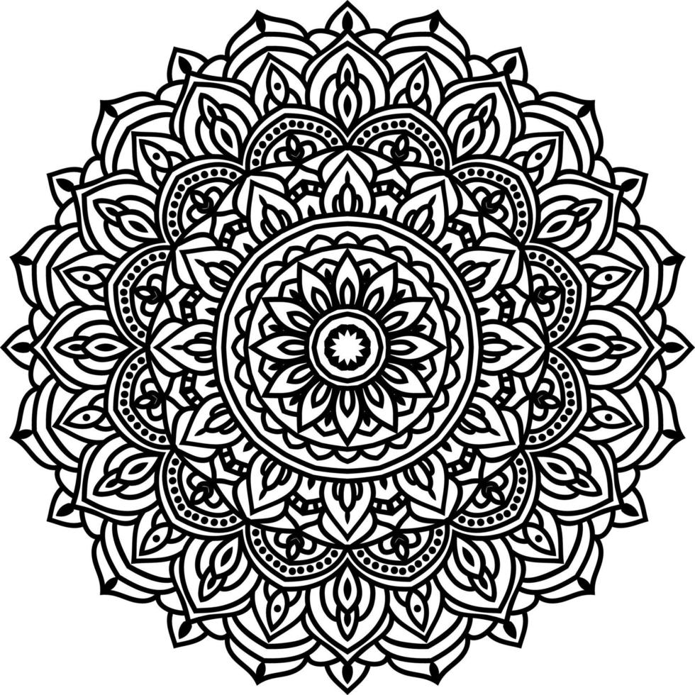 Outline Mandala decorative round ornament vector