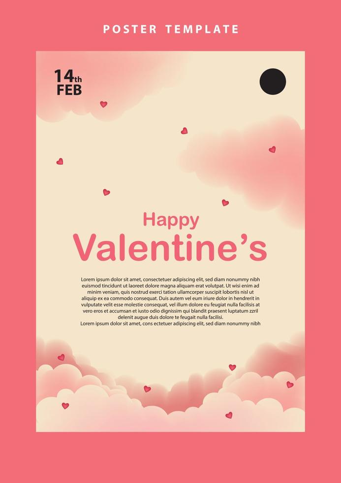 wallpaper love social media template valentines day vector