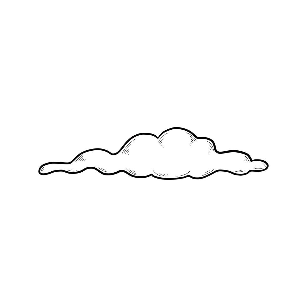 nube dibujada a mano. estilo de dibujo. vector