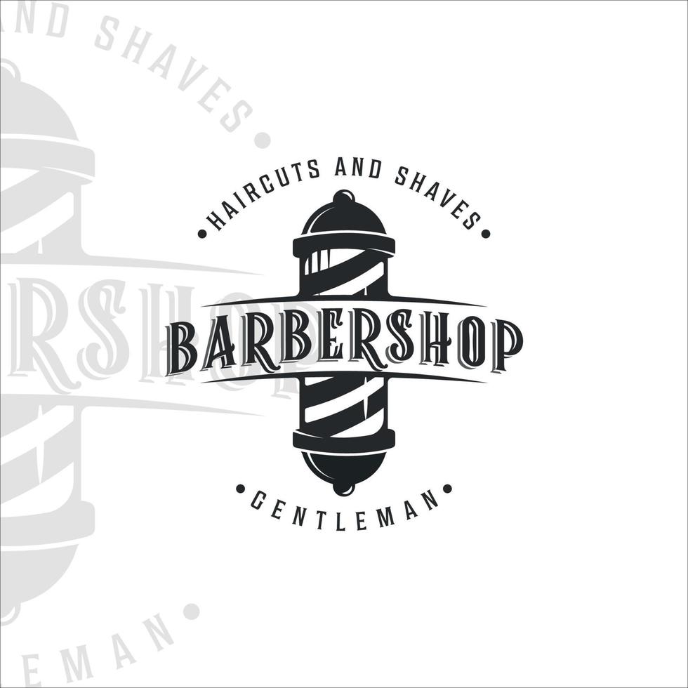 barber shop logo vintage vector illustration template icon graphic design