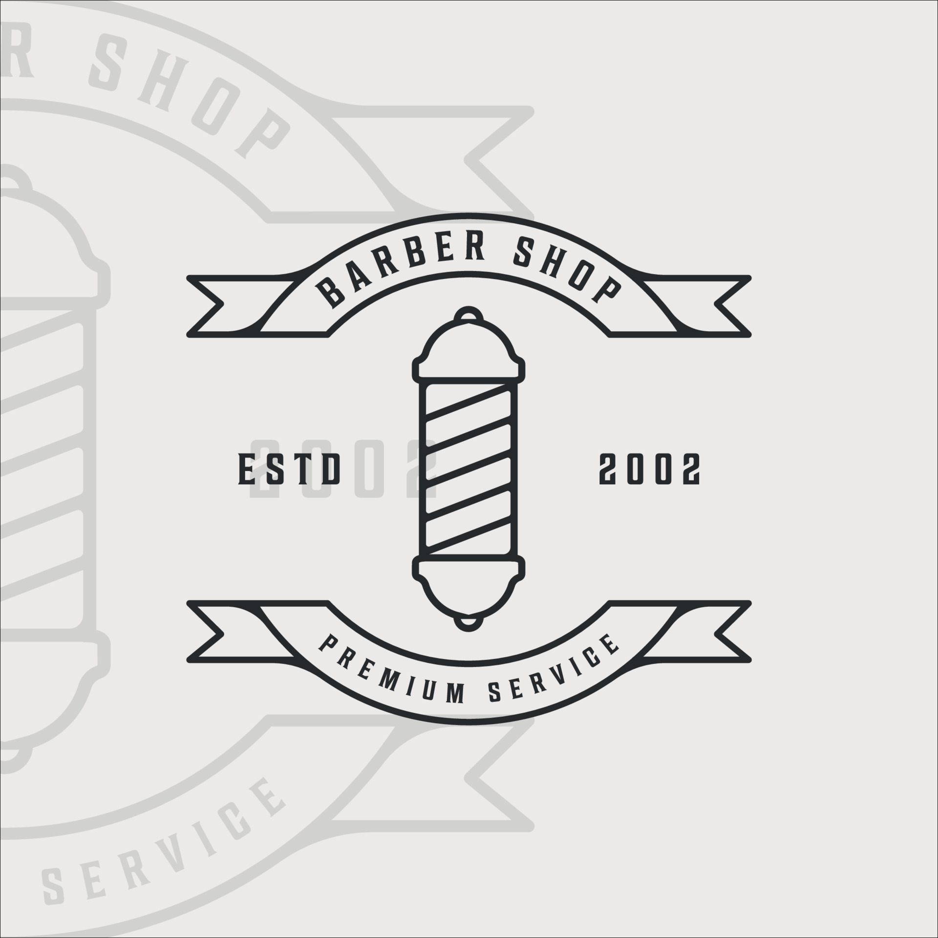 Premium Vector  Barbershop logo. barber shop logo vector template