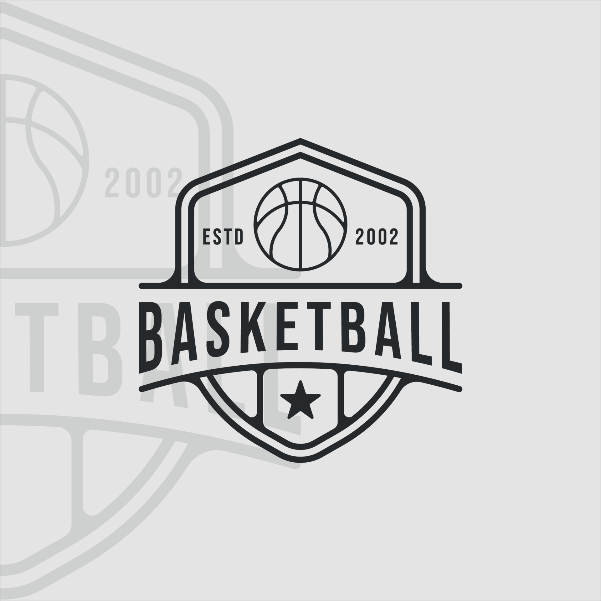 Premium Vector  Basketball championship logo design shield badge sports  team club game style template design