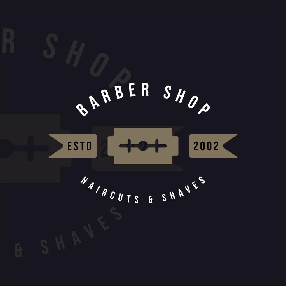 barber shop logo vintage vector illustration template icon graphic design