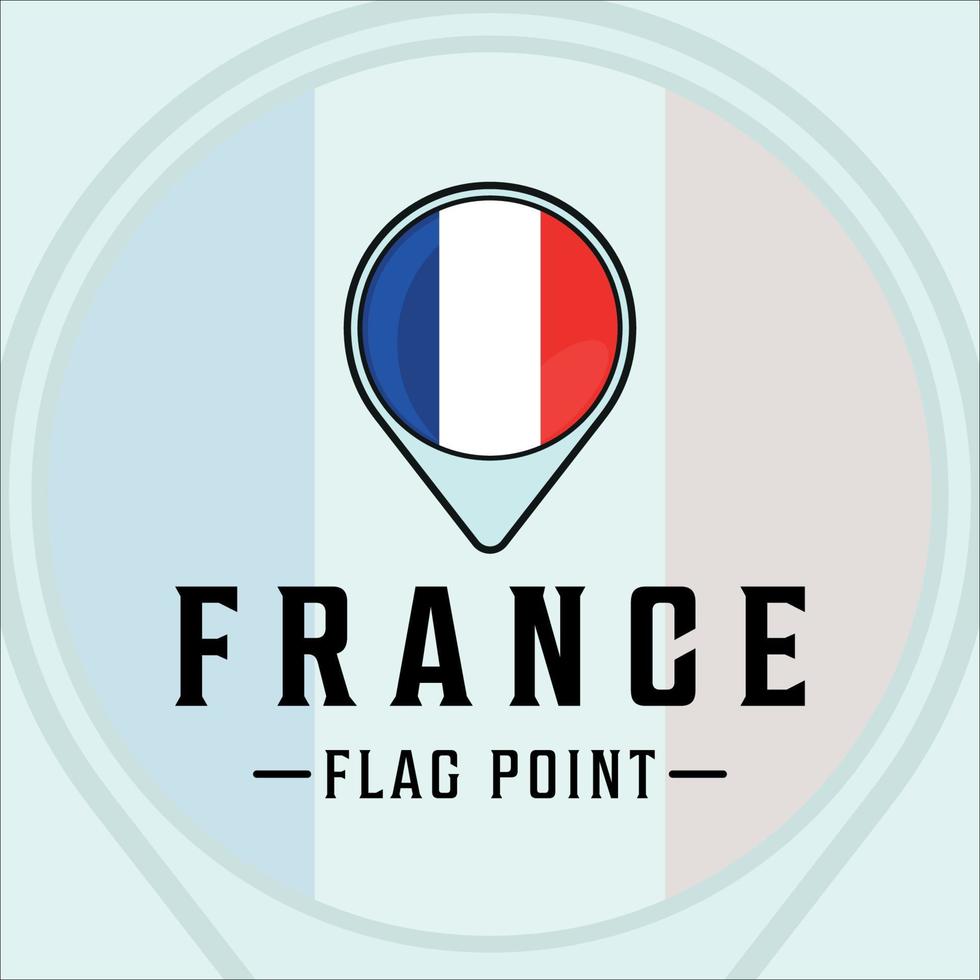 punto de bandera francia logo vector ilustración plantilla icono diseño gráfico. mapas ubicación país signo o símbolo