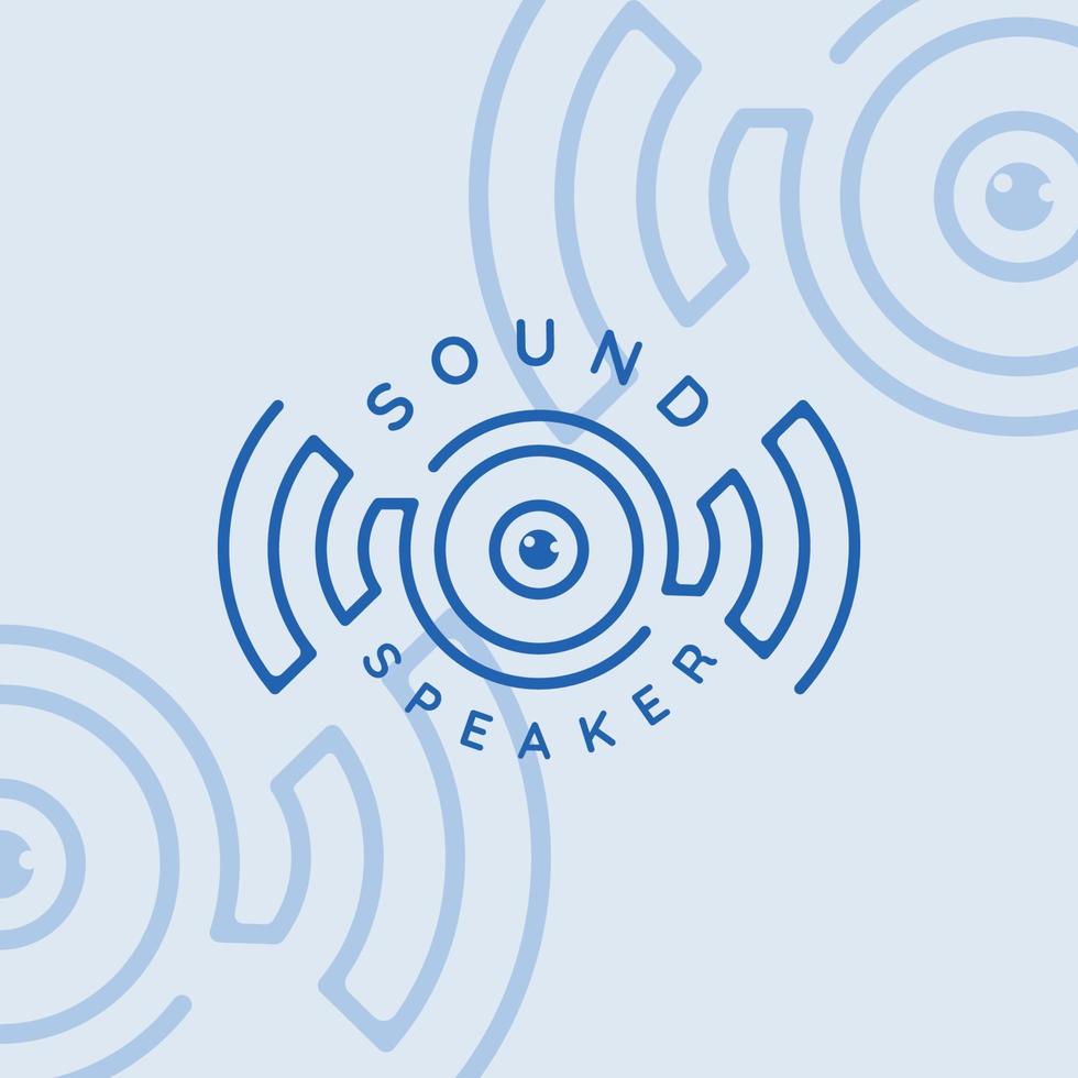 sound speaker logo modern color vector illustration template icon graphic design. music company and radio station concept symbol