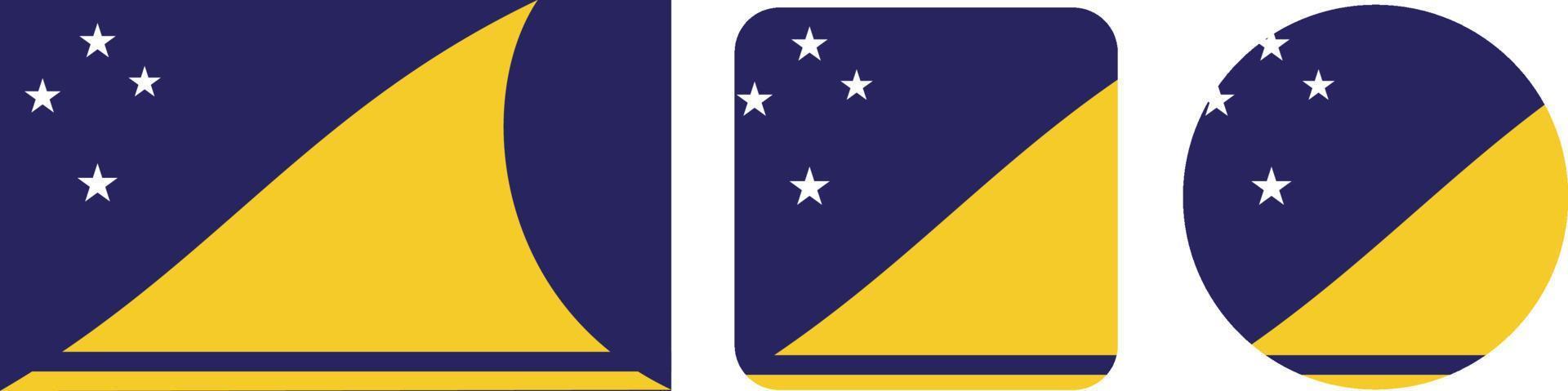tokelau flag icon . web icon set . icons collection flat. Simple vector illustration.