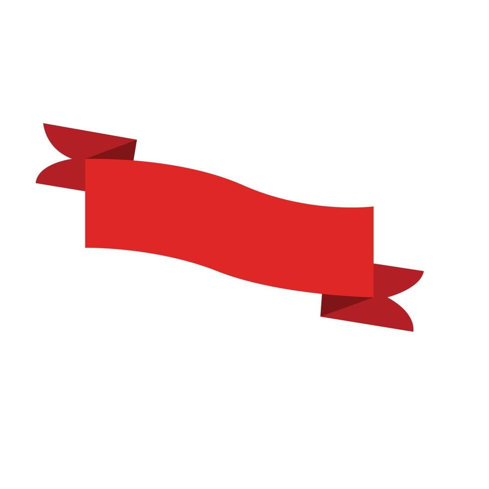 Flat ribbons banners flat isolated on white background. illustration vector