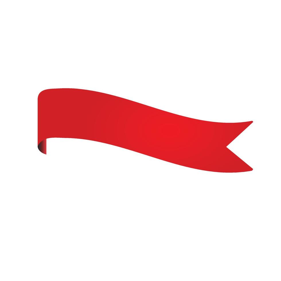 Flat ribbons banners flat isolated on white background. illustration vector