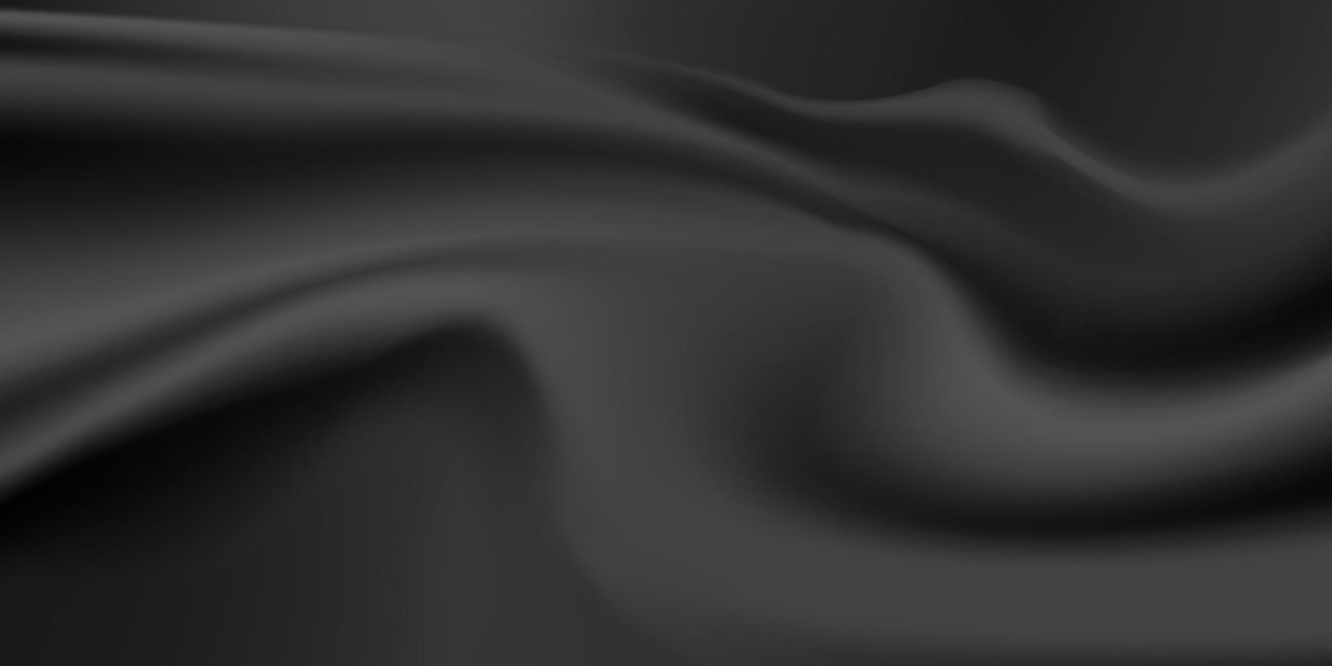 tela de raso negro como fondo vector