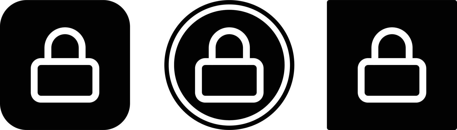 lock icon . web icon set . icons collection. Simple vector illustration.