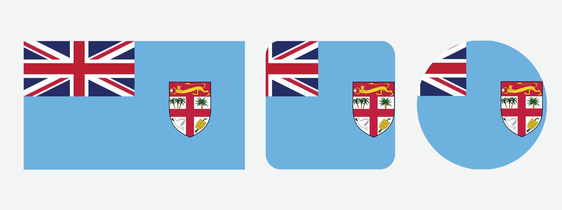 Fiji flag icon . web icon set . icons collection flat. Simple vector illustration.
