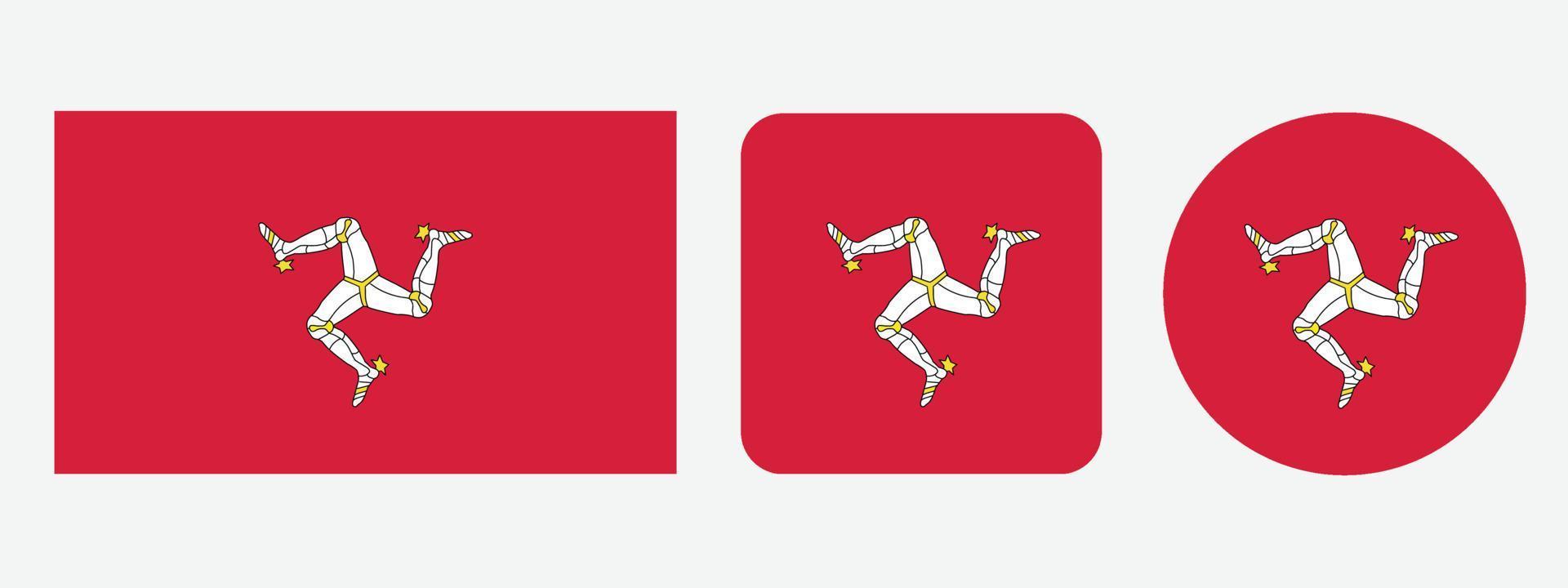 icono de la bandera de la isla de man. conjunto de iconos web. colección de iconos plana. ilustración vectorial sencilla. vector