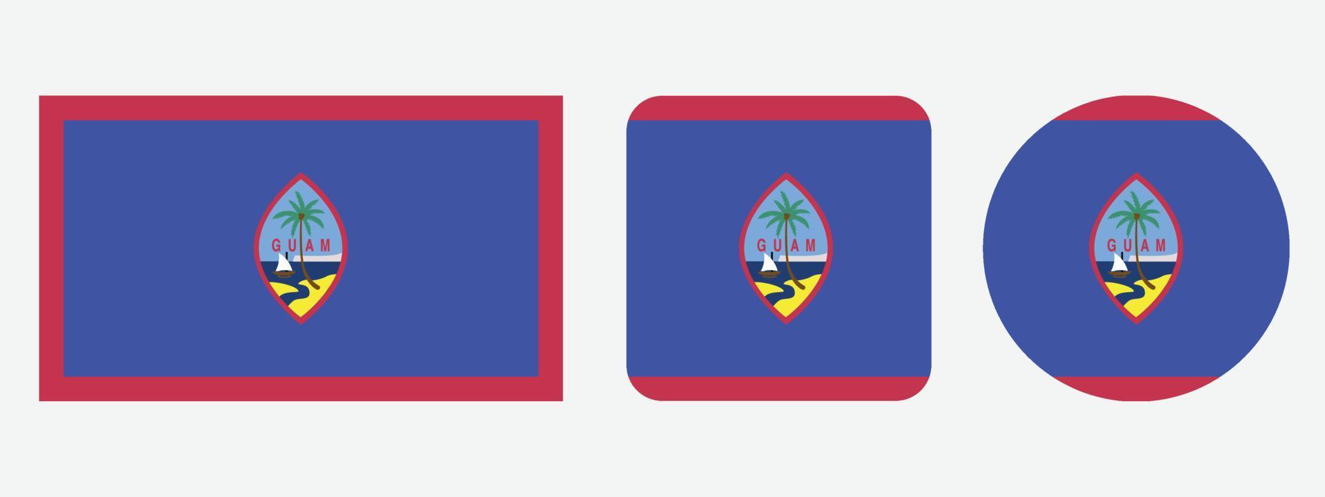 Guam flag icon . web icon set . icons collection flat. Simple vector illustration.