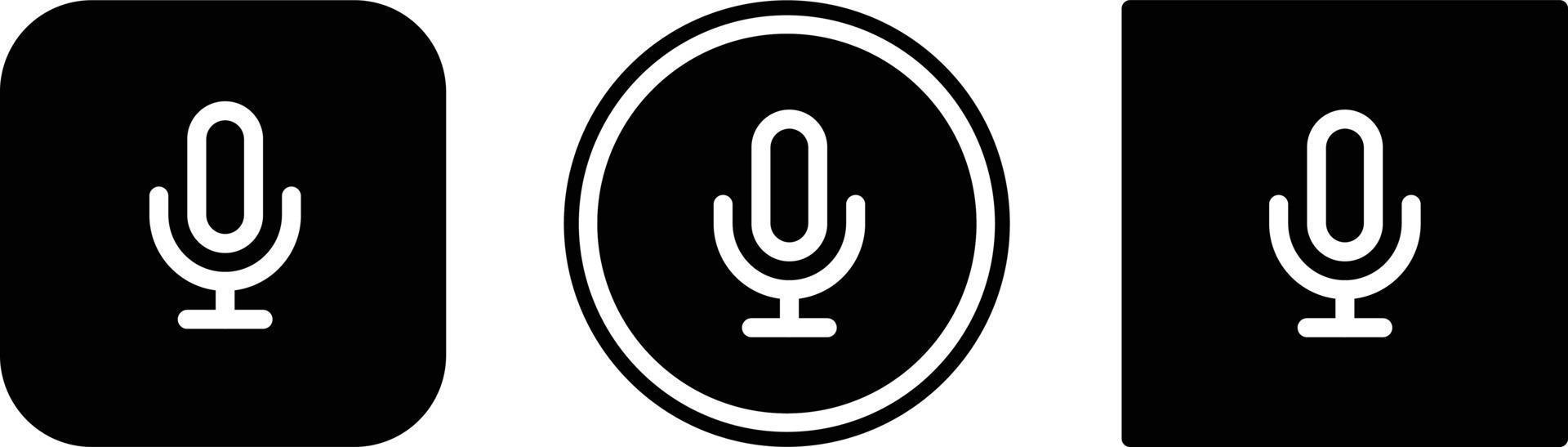mic icon . web icon set . icons collection. Simple vector illustration.