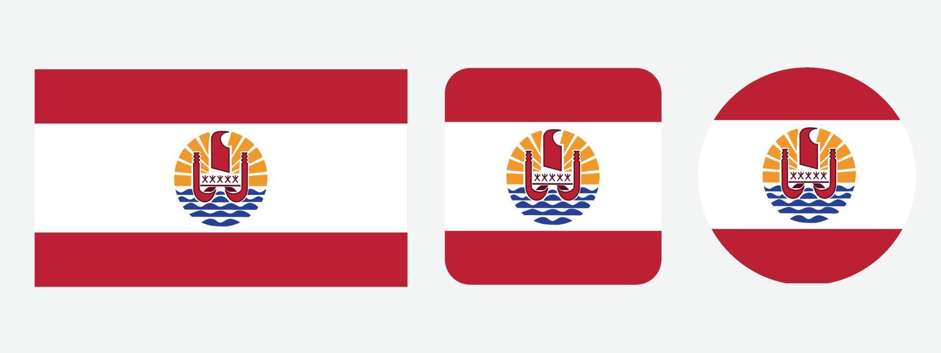 french polynesia flag icon . web icon set . icons collection flat. Simple vector illustration.