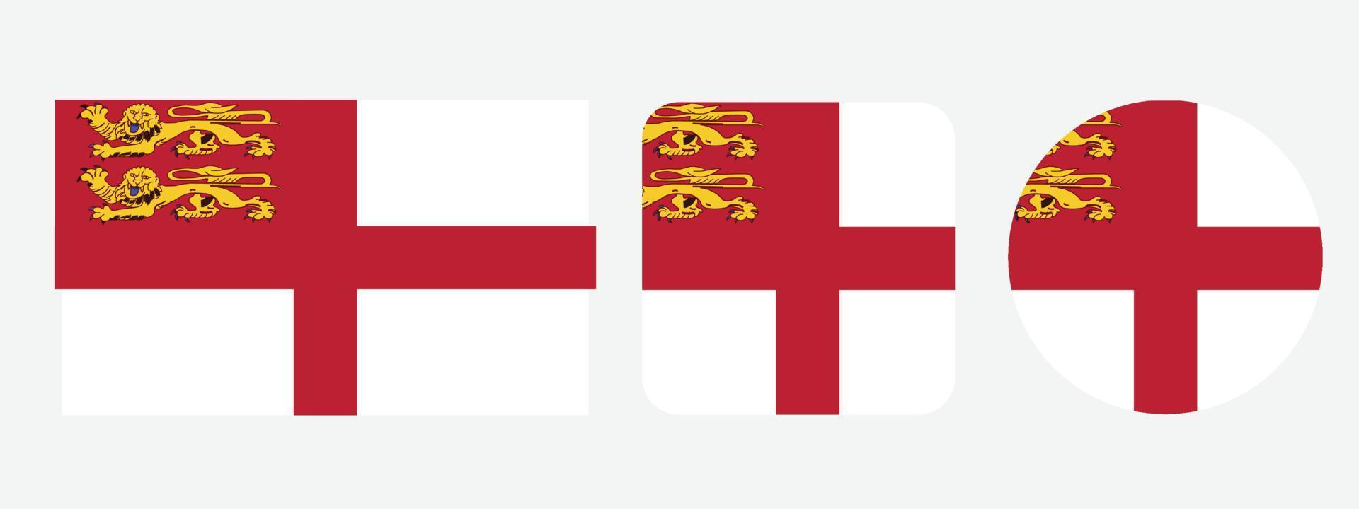 Sark flag icon . web icon set . icons collection flat. Simple vector illustration.