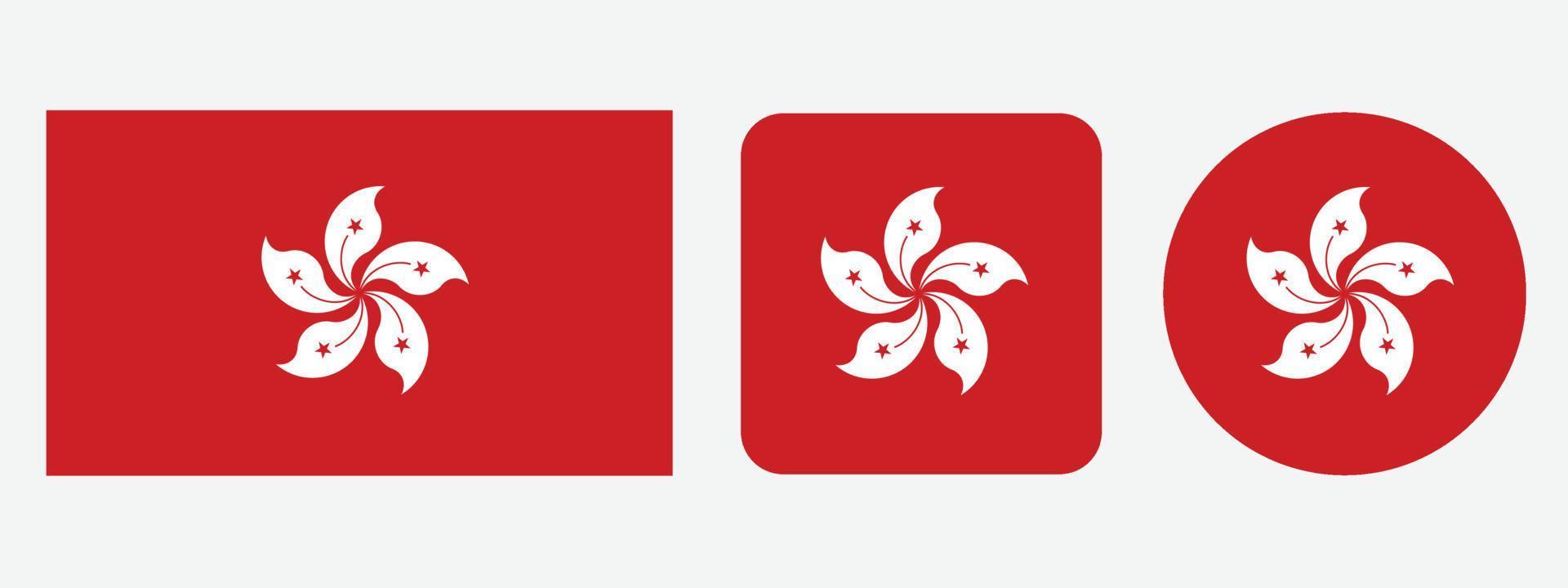 Hong kong flag icon web icon set icons collection flat simple